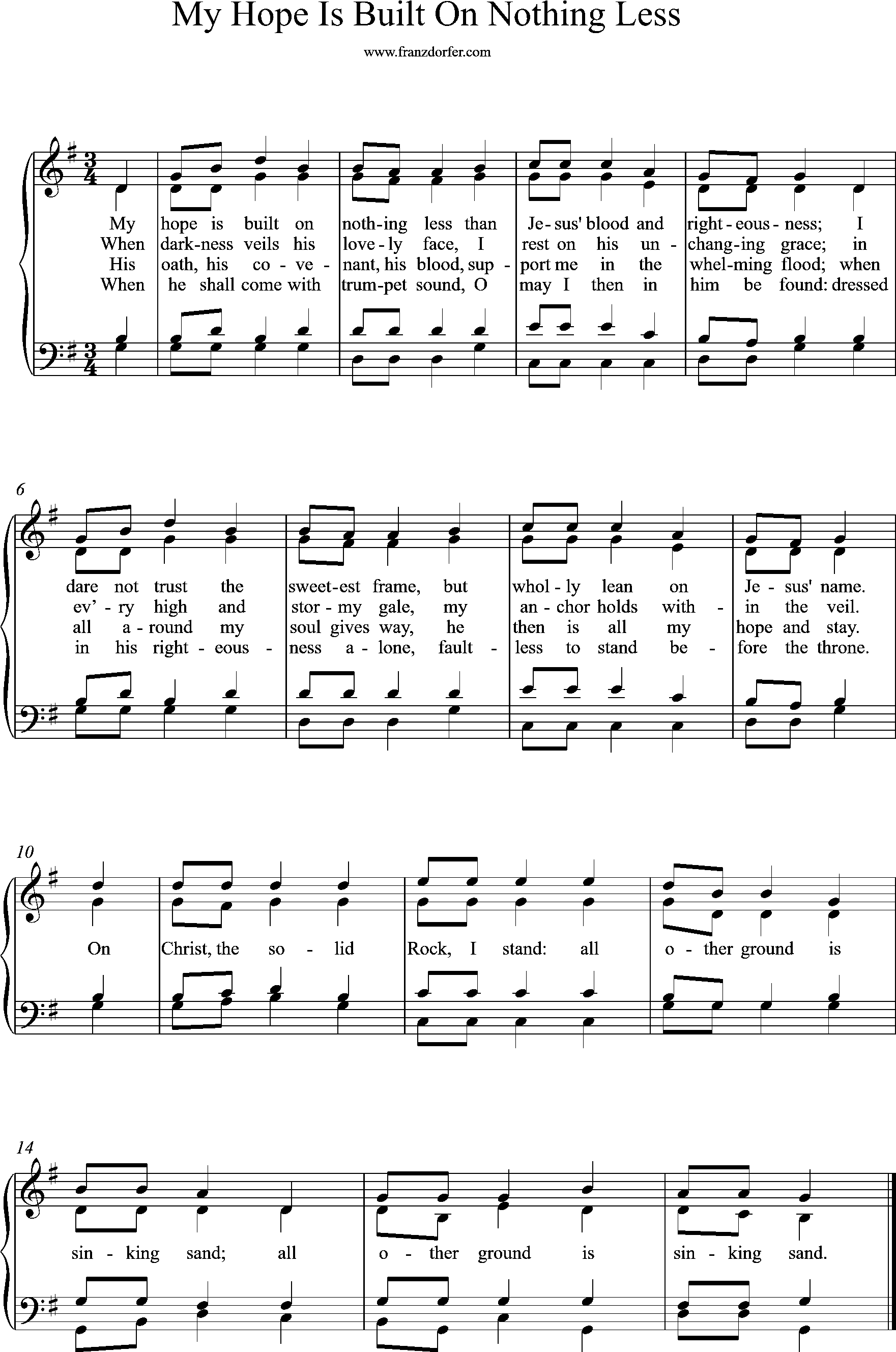 choir-, organ-, sheetmusic, G-Major